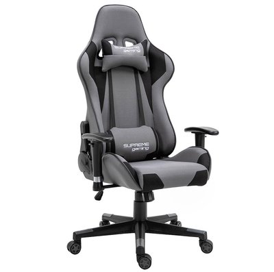 Комп'ютерне крісло із тканини PlayMaker Supreme Gaming 94561 Сіро-чорний PLAYMAKER_СІРО-ЧОРНИЙ фото