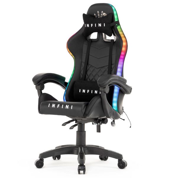 Комп‘ютерне крісло Extreme INFINI FIVE з LED підсвіткою Чорний INFINI_FIVE_ЧОРНИЙ_LED фото