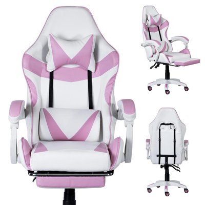 Комп‘ютерне крісло PRESTIGE Біло-рожевий PRESTIGE_БІЛО-РОЖЕВИЙ фото