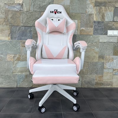 Комп‘ютерне крісло SEWEN 730 Біло-рожевий SEWEN730_БІЛО-РОЖЕВИЙ фото