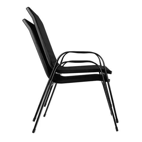 Набір садових меблів Gardlov - стіл 60 см + 2 крісла | Чорний GARDLOV_20707 фото