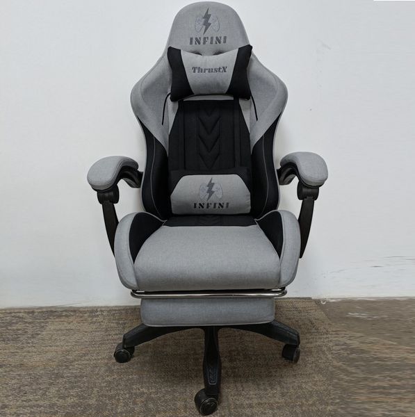 Комп'ютерне крісло із тканини INFINI ThrustX Сіро-чорне INFINI_THRUSTX фото