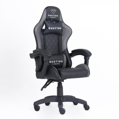 Компьютерное кресло с карбоновыми вставками CARBON Quattro Gaming Черно-серый CARBON_ЧОРНО-СІРИЙ фото