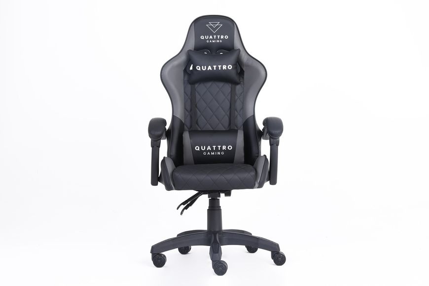 Комп‘ютерне крісло із карбоновими вставками CARBON Quattro Gaming Чорно-сірий CARBON_ЧОРНО-СІРИЙ фото