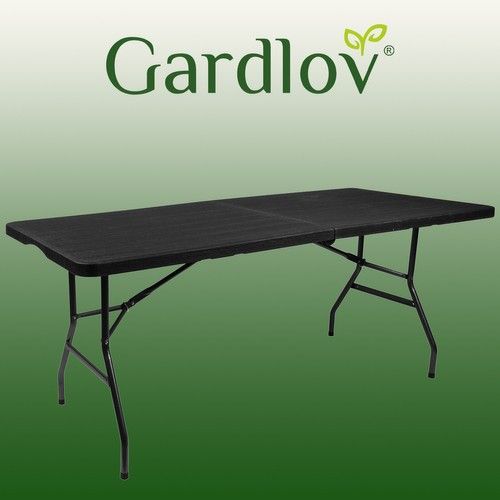 Садовий стіл розкладний Gardlov 12280 | 180х74х74 см Чорний GARDLOV12280_ЧОРНИЙ фото