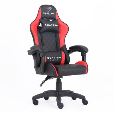 Комп‘ютерне крісло із карбоновими вставками CARBON Quattro Gaming Чорно-червоний CARBON_ЧОРНО-ЧЕРВОНИЙ фото