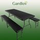 Набір садових меблів Gardlov 17966: стіл 180 см + 2 лавки Чорний GARDLOV17966_ЧОРНИЙ фото 5