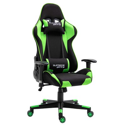 Компьютерное кресло из ткани PlayMaker Supreme Gaming 94560 Черно-зеленый PLAYMAYKER_ЧОРНО-ЗЕЛЕНИЙ фото