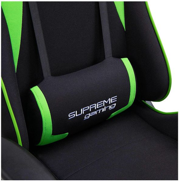 Комп'ютерне крісло із тканини PlayMaker Supreme Gaming 94560 Чорно-зелений PLAYMAYKER_ЧОРНО-ЗЕЛЕНИЙ фото