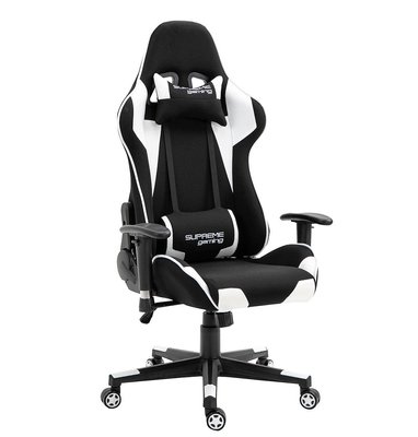 Компьютерное кресло из ткани PlayMaker Supreme Gaming 94558 Черно-белый PLAYMAYKER_ЧОРНО-БІЛИЙ фото