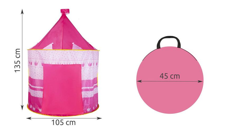 Детская палатка ISO TRADE 1164 Розовый KRUZZEL1164_РОЖЕВИЙ фото