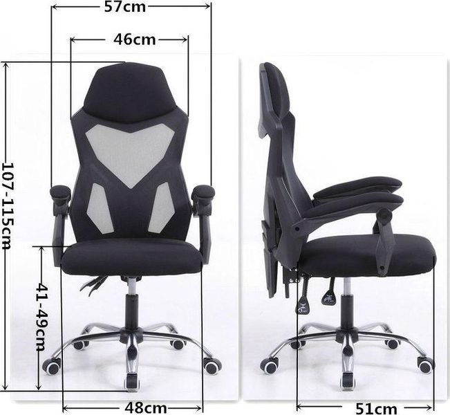 Комп‘ютерне крісло INFINI YODA Footrest Чорно-білий INFINI_YODA+_ЧОРНО-БІЛИЙ фото